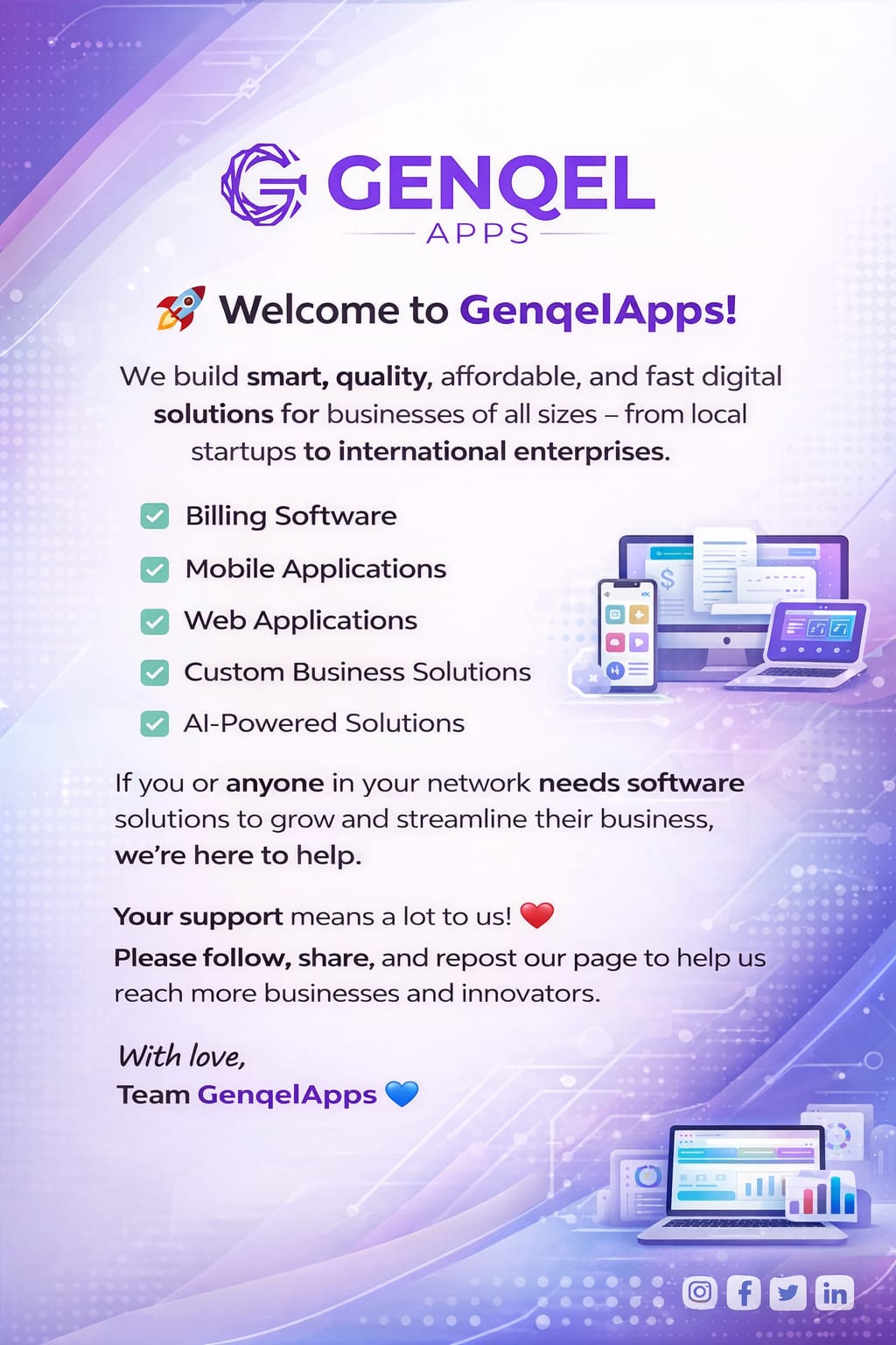 GENQEL APPS company poster